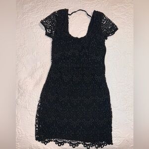 Hollister Black Lace Form Fitting Dress Size XS